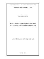 Nâng cao chất lượng đội ngũ công chức cấp xã huyện đông anh, thành phố hà nội 