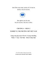 Tiểu luận môn ngân hàng trung ương nghiệp vụ thị trường mở việt nam 