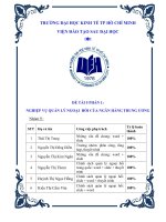 Tiểu luận nghiệp vụ quản lý ngoại hối của ngân hàng trung ương 
