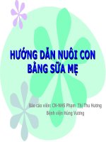 Bài giảng hướng dẫn nuôi con bằng sữa mẹ   phạm thị thu hương