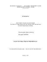 Phát triển văn hóa doanh nghiệp tại công ty TNHH nhà nước một thành viên thương mại và xuất nhập khẩu viettel 