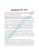 bài tập hoàn thành đoạn văn và đọc hiểu