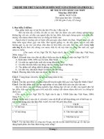BỘ ĐỀ THI THỬ VÀO LỚP 10 MÔN NGŨ VĂN CÓ ĐÁP ÁN (PHẦN 2)
