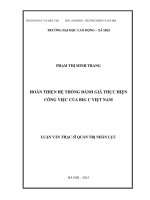 Hoàn thiện hệ thống đánh giá thực hiện công việc của big c việt nam 