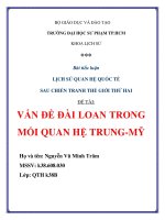 tiểu luận: VẤN ĐỀ ĐÀI LOAN TRONG  MỐI QUAN HỆ TRUNGMỸ
