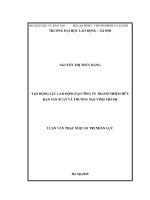 Tạo động lực lao động tại công ty trách nhiệm hữu hạn (TNHH) sản xuất và thương mại vĩnh thành 