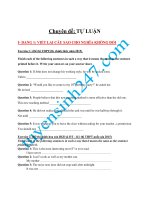 bài tập viết lại câu và viết luận