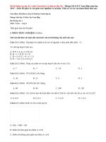 Đáp án Đề thi học kì 1 môn Toán 6 Phòng GD & ĐT Tam Điệp năm 2015