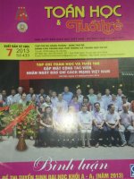 TOÁN HỌC TUỔI TRẺ SỐ 433 THÁNG 7 NĂM 2013
