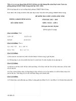 Đề KSCL đầu năm lớp 6 năm 2015 môn Toán phòng GD&ĐT Bình Giang