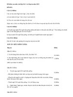 Đề kiểm tra môn văn lớp 6 kì 1 có đáp án năm 2015