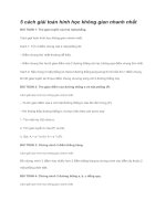 5 cách giải toán hình học không gian nhanh nhất