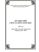Tài liệu Vnen lớp 4: Sổ theo dõi chất lượng giáo dục