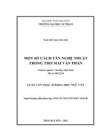 MỘT SỐ CÁCH TÂN NGHỆ THUẬT TRONG THƠ MAI VĂN PHẤN