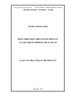 Hoàn thiện phát triển nguồn nhân lực của đài truyền hình kỹ thuật số VTC 