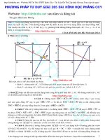 PHƯƠNG PHÁP TƯ DUY GIẢI 205 BÀI HÌNH HỌC PHẲNG OXY