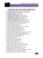 Tổng hợp câu,, cụm động từ và idiom thường gặp