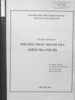 Tài liệu tập huấn phương pháp thanh tra kiểm tra nội bộ 