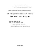 Tiểu luận tìm điểm rơi trong bất đẳng thức CAUCHY