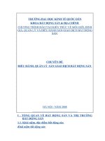 ĐIỀU HÀNH, QUẢN lý sàn GIAO DỊCH bất ĐỘNG sản 