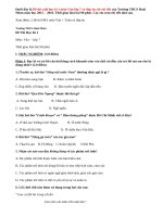 Đề thi học kì 1 môn Văn lớp 7 có đáp án trường THCS Hoài Nhơn năm 2015