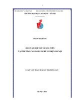 Đào tạo đội ngũ giảng viên tại trường cao đẳng nghề cơ điện hà nội 