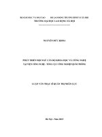 Phát triển đội ngũ cán bộ khoa học và công nghệ tại viện công nghệ   tổng cục công nghiệp quốc phòng 
