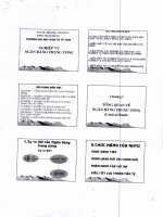 Bài giảng nghiệp vụ ngân hàng trung ương