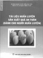 Tài liệu huấn luyện sản xuất quả an toàn (dành cho người huấn luyện) 