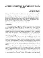 ỨNG DỤNG CÔNG CỤ GAMA ĐỂ MÔ PHỎNG TÌNH TRẠNG NƯỚC BIỂN DÂNG TẠI TỈNH BẠC LIÊU TRONG GIAI ĐOẠN TỪ NAY ĐẾN NĂM 2050