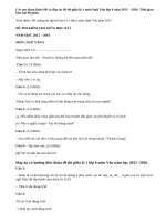 Đề và đáp án đề thi giữa kì 1 môn Văn lớp 6 năm 2015