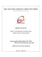 TRUY VẤN TRONG CƠ SỞ DỮ LIỆU PHÂN TÁN VÀ ỨNG DỤNG