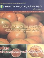 Sản xuất và thị trường quả có múi thế giới  thông tin chuyên đề nông nghiệp và phát triển nông thôn 
