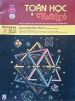 TOÁN HỌC TUỔI TRẺ SỐ 445 THÁNG 7 NĂM 2014