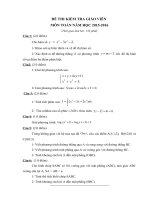 ĐỀ THI KIỂM TRA GIÁO VIÊN MÔN TOÁN NĂM HỌC 20152016