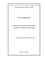 Xây dựng và duy trì văn hóa tổ chức tại công ty cổ phần tập đoàn BRG 