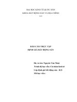 Báo cáo thực tập định giá bất động sản