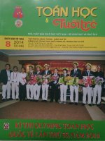 TOÁN HỌC TUỔI TRẺ SỐ 446 THÁNG 8 NĂM 2014