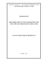 Hoàn thiện công tác đào tạo bồi dưỡng công chức, viên chức bệnh viện mắt trung ương 