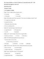 Đề và đáp án đề kiểm tra 1 tiết Văn 7 giữa kì 2 mới nhất