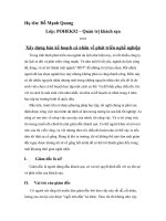 Xây dựng bản kế hoạch cá nhân về phát triển nghề nghiệp 