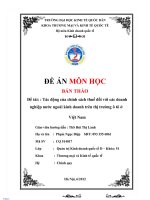 Tác động của chính sách thuế đối với các doanh nghiệp nước ngoài kinh doanh trên thị trường ô tô ở việt nam 