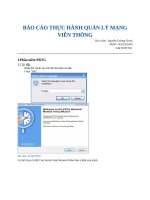 BÁO CÁO THỰC HÀNH QUẢN LÝ MẠNG VIỄN THÔNG