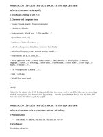 Cấu trúc đề thi Anh lớp 6 giữa kì 2 (Chương trình cũ và thí điểm)