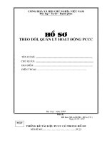 hồ sơ,theo dõi quản lý hoạt động pccc