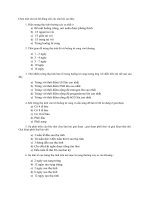 trắc nghiệm Sinh lý thụ thai, sự phát triển của phần phụ của thai