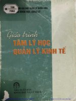 Giáo trình tâm lý học quản lý kinh tế  phần 1