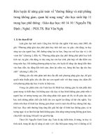 Rèn luyện kĩ năng giải toán về "đường thẳng và mặt phẳng trong không gian, quan hệ song song" cho học sinh lớp 11 trung học phổ thông