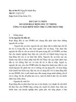 BÀI tập cá NHÂN SO SÁNH HOẠT ĐỘNG đầu tư TRONG CÔNG TY bảo HIỂM NHÂN THỌ và PHI NHÂN THỌ 