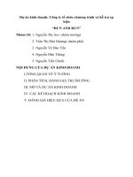 Dự án kinh doanh công ty tổ chức chương trình và hỗ trợ sự kiện 